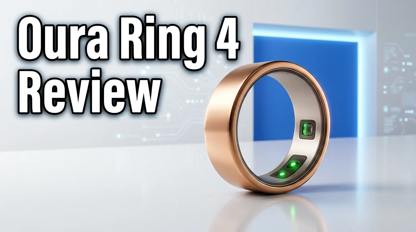 Oura Ring 4 review banner displaying smart ring tracking hardware