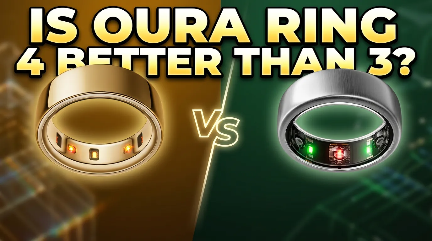 Comparison graphic showing Oura Ring Gen 4 versus Oura Ring Gen 3