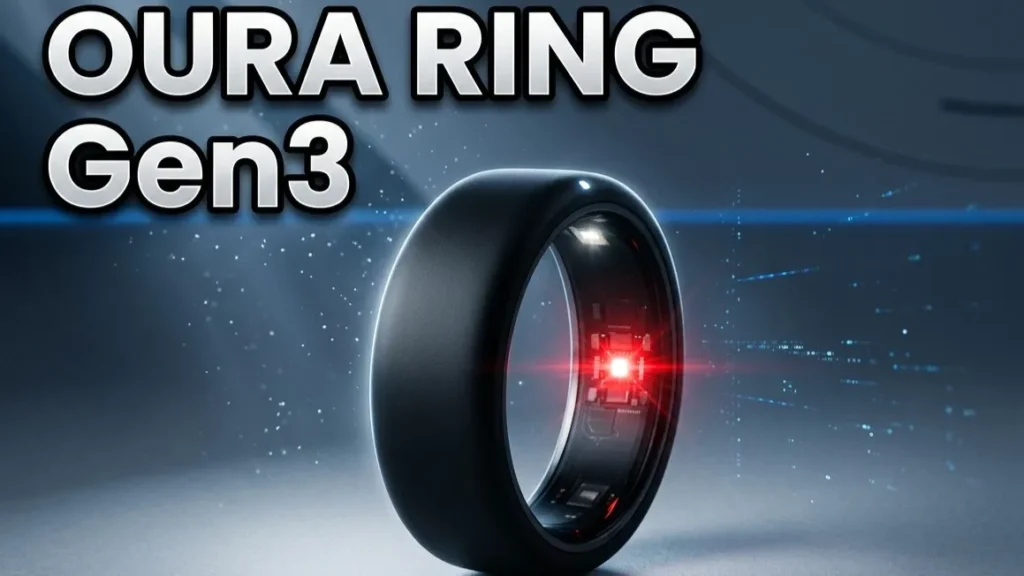 Oura Ring Generation 3 smart ring in a matte black finish.