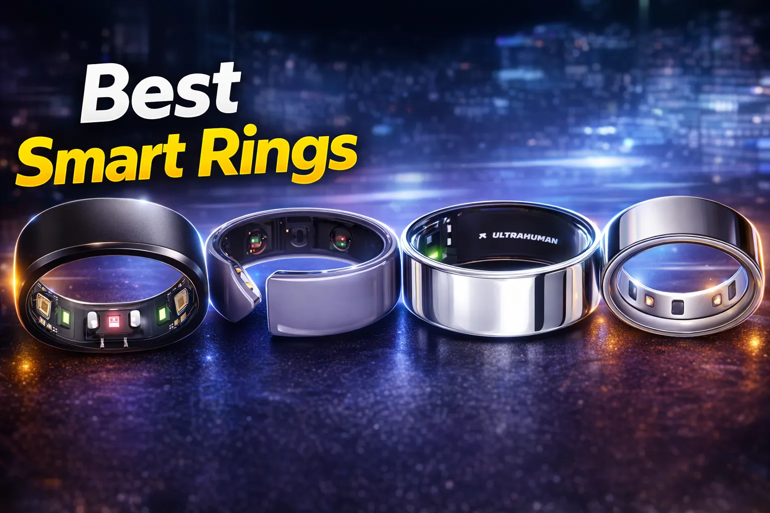 Side by side look at premium sleep tracking smart rings.