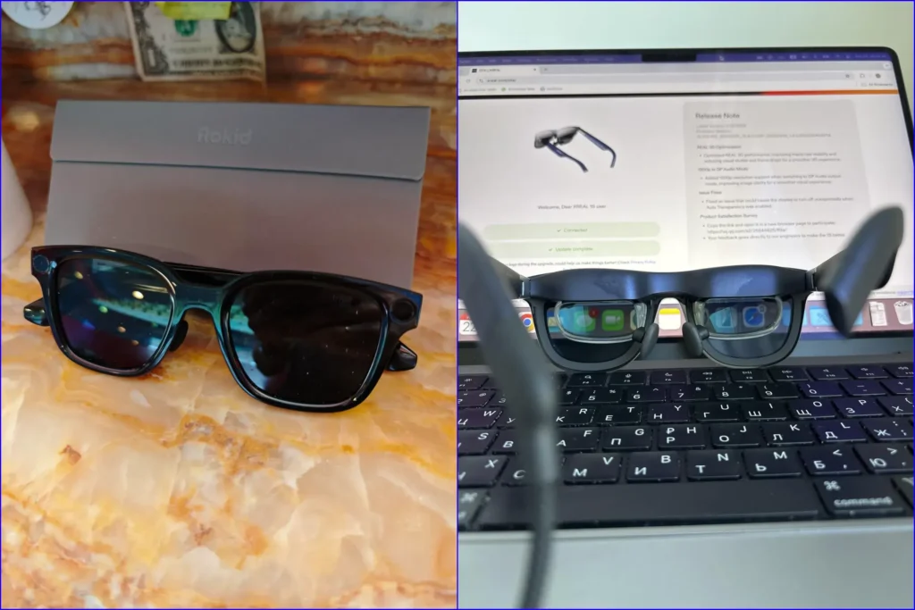 Rokid AI Glasses vs XREAL 1S AR Glasses screenshot
