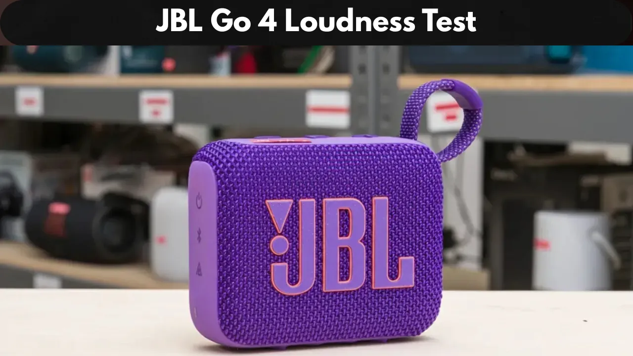 JBL Go 4 mini Bluetooth speaker in purple with integrated carry loop.