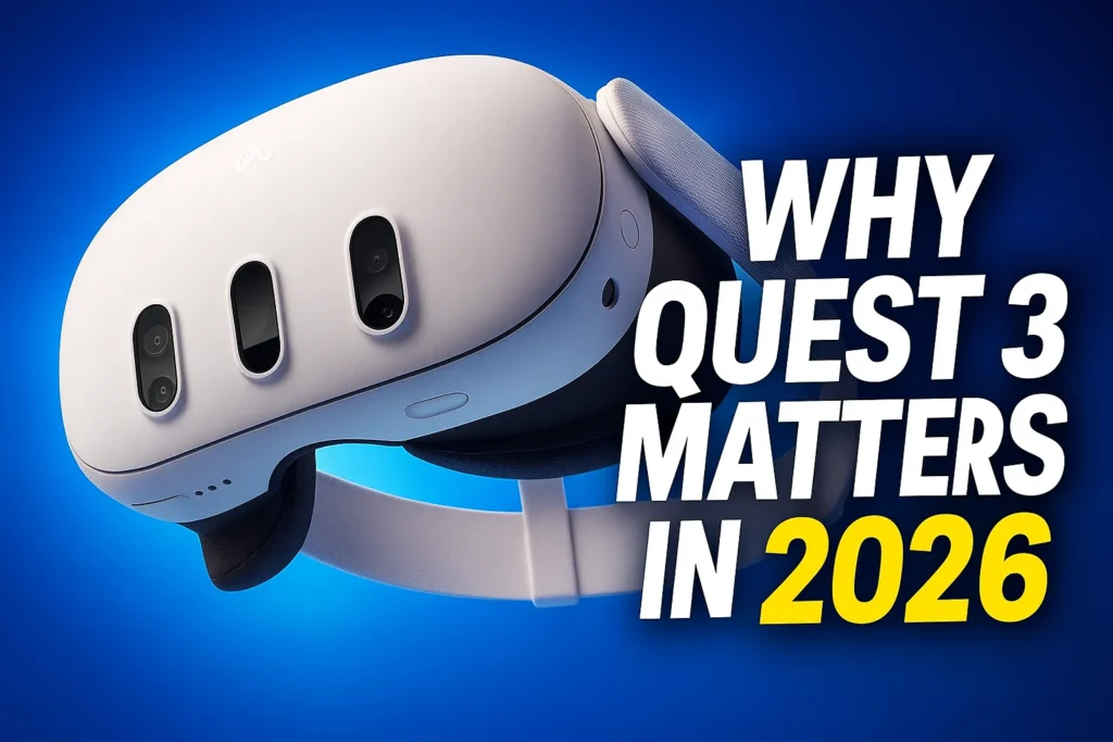 Meta Quest 3 VR headset review focusing on its relevance in 2026. Meta Quest 3 Refurbished