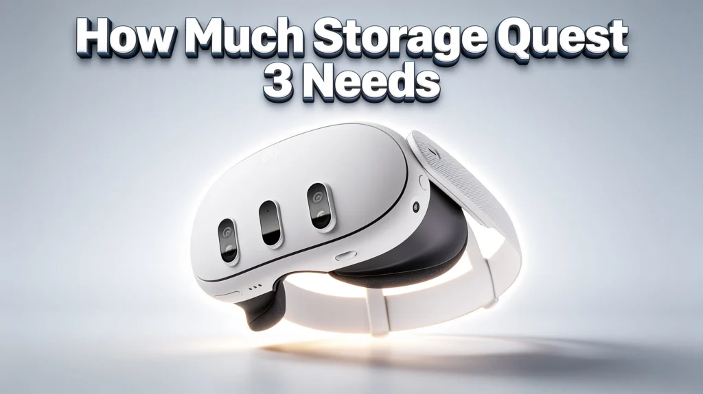 Meta Quest 3 VR headset on a light gradient background.