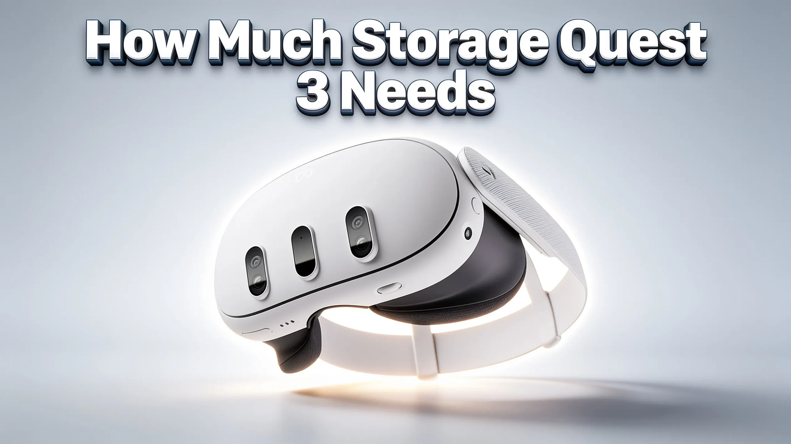 Meta Quest 3 VR headset on a light gradient background.