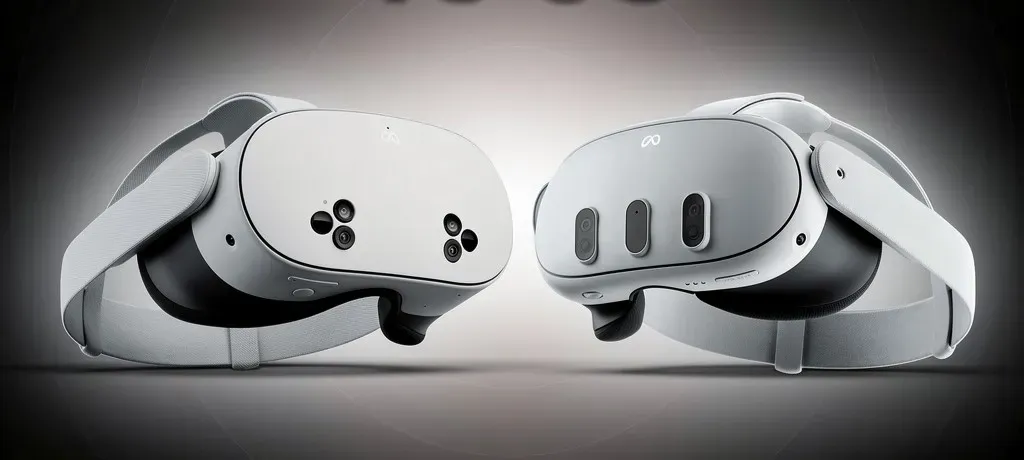 Meta Quest 3 vs 3S design differences and headset visual comparison.