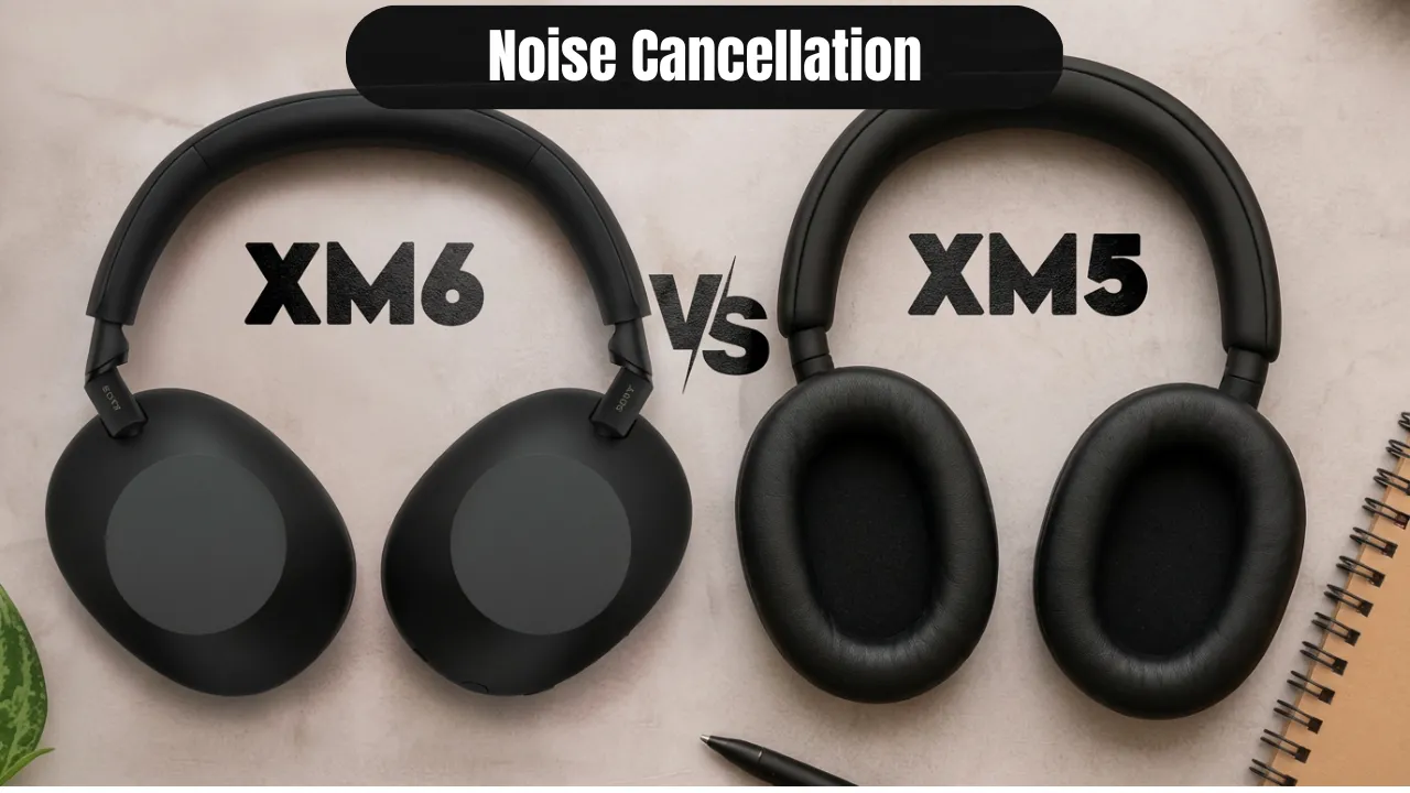 Best noise-canceling headphones: Sony WH-1000XM6 versus WH-1000XM5 side-by-side view.
