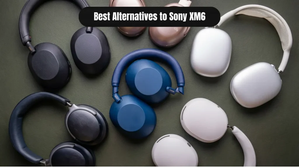 Top competitors for Sony XM6 wireless headphones featured in a multi-brand comparison.