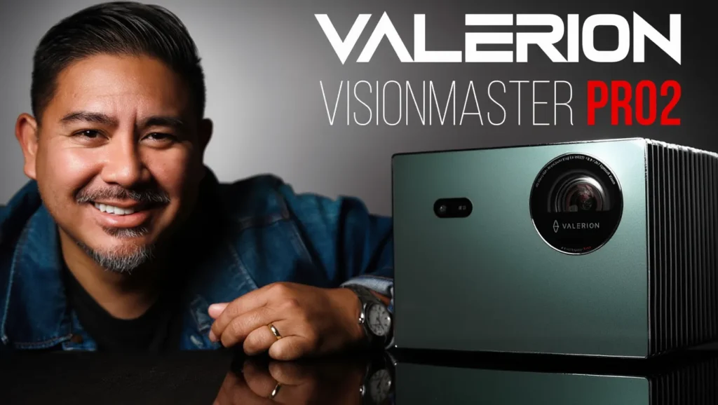 Hands-on product demonstration of the Valerion VisionMaster Pro 2 4K projector.